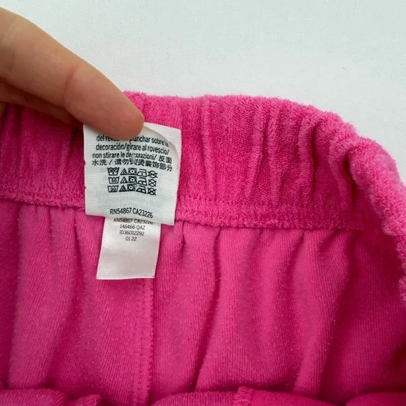 PINK Victoria’s Secret Terry Cloth Lounge Shorts Pink Logo Elastic Waist Size M - Picture 4 of 13